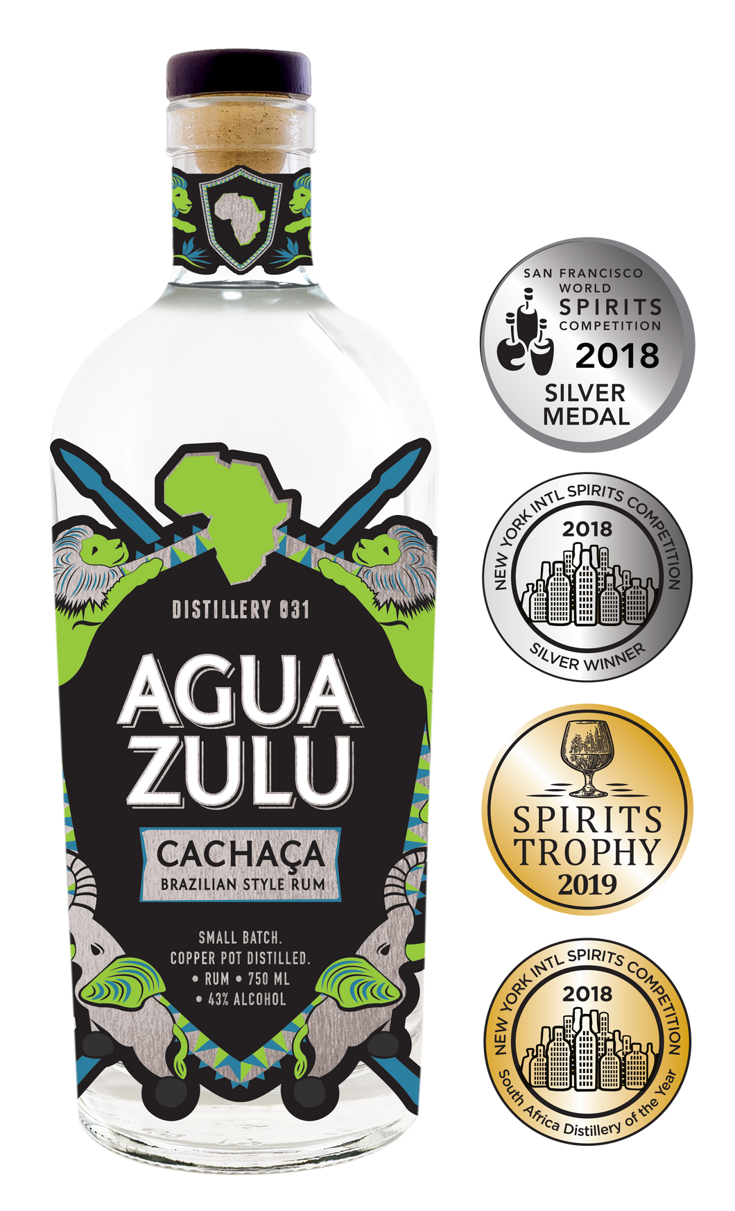 Agua Zulu Cachaça 750ml (by Distillery 031)