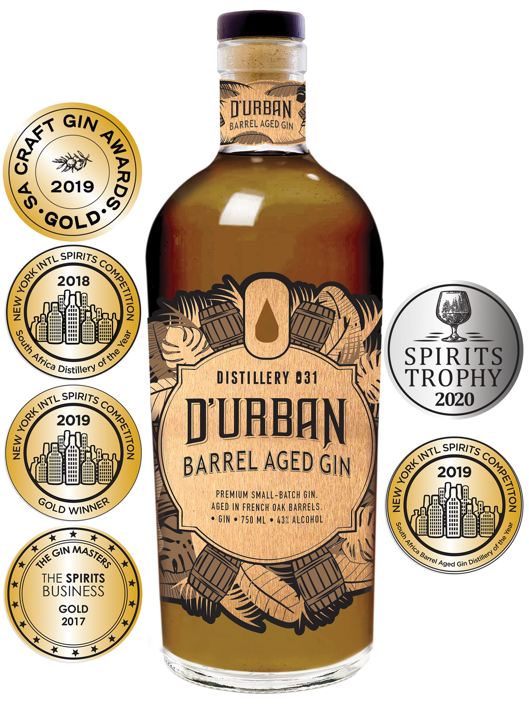 D'Urban Barrel Aged Gin 750ml (Distillery 031)