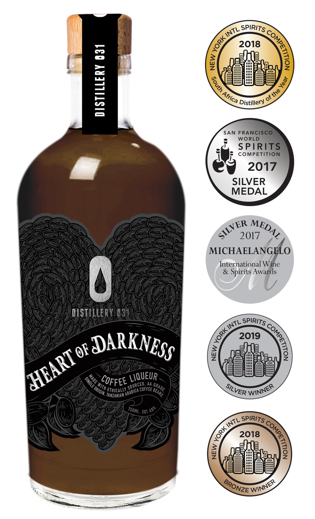 Heart of Darkness Coffee Liqueur 750ml (Distillery 031)